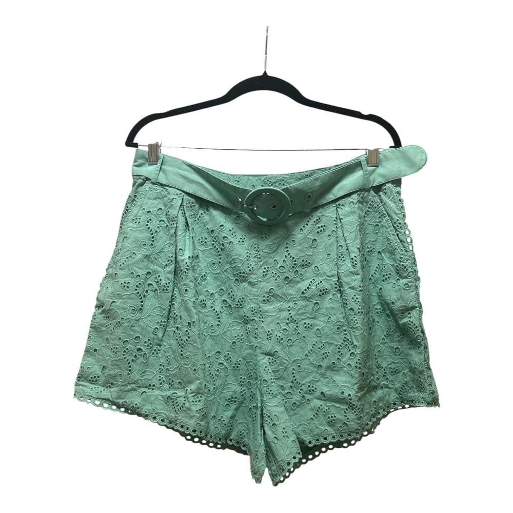 NWT Shore Lena Belted Shorts, Canton Eyelet, XL